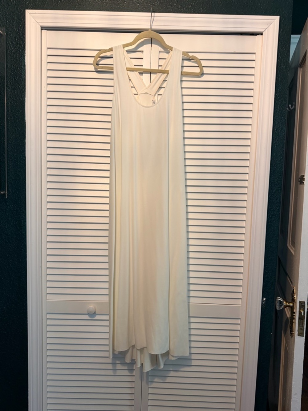 Helmut Lang Cream Maxi Dress with Strappy Back